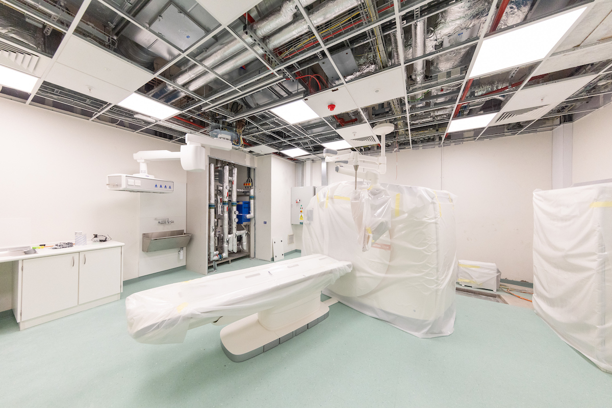 Installation of medical equipment is underway in #ourchildrenshospital. This includes MRIs, CTs, X-Rays, theatre imaging equipment, &amp; automated guided vehicles.

Pictured are some of the CT scanners, MRI scanners and Drager medical pendants in the hospital.