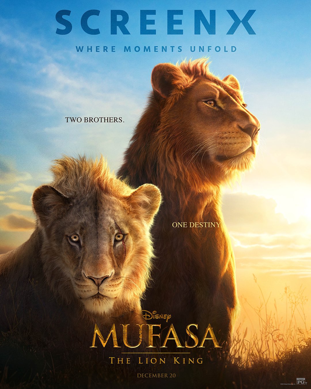 Mufasa the Lion King ScreenX poster
