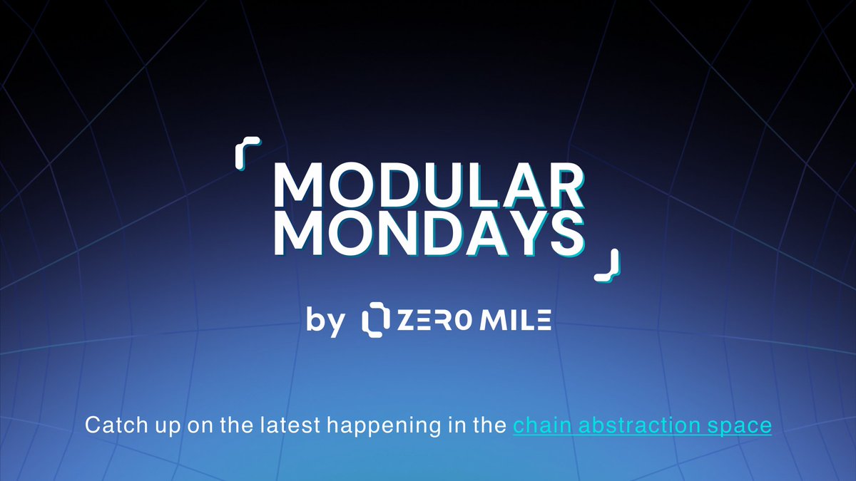 zeromilexyz's tweet image. Gm abstracted frens, and welcome to a brand new week😊.

Last week was a great week for the abstraction space. Really great announcements were made, and products shipped.

Missed any of it? We’ve got you with this episode of Modular Mondays by Zeromile.

Let’s dive in!!👇