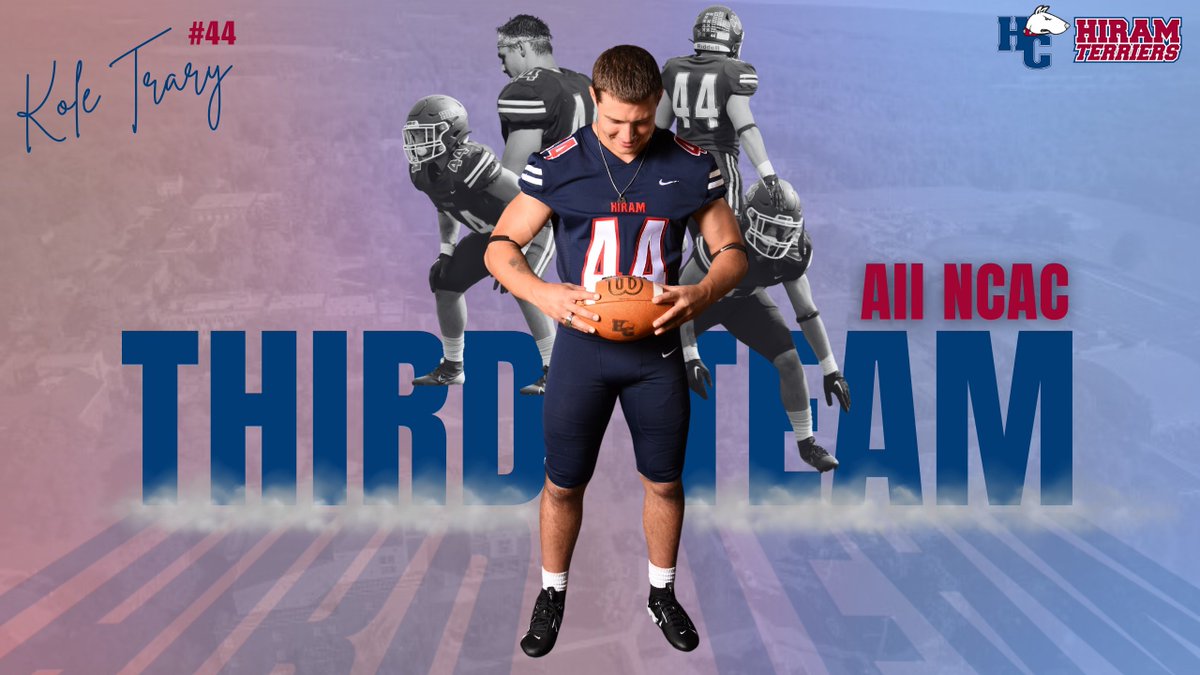 Hiram College Athletics (@hiram_athletics) on Twitter photo Congratulations to Kole Tarary (<a href="/Hiram_Football/">Hiram College Football</a>), who landed All-NCAC Third Team honors after leading the conference with 119 tackles this season.
This marks the first career all-conference honor for the junior from Warren, OH. #TerrierNation Congratulations to Kole Tarary (<a href="/Hiram_Football/">Hiram College Football</a>), who landed All-NCAC Third Team honors after leading the conference with 119 tackles this season.
This marks the first career all-conference honor for the junior from Warren, OH. #TerrierNation