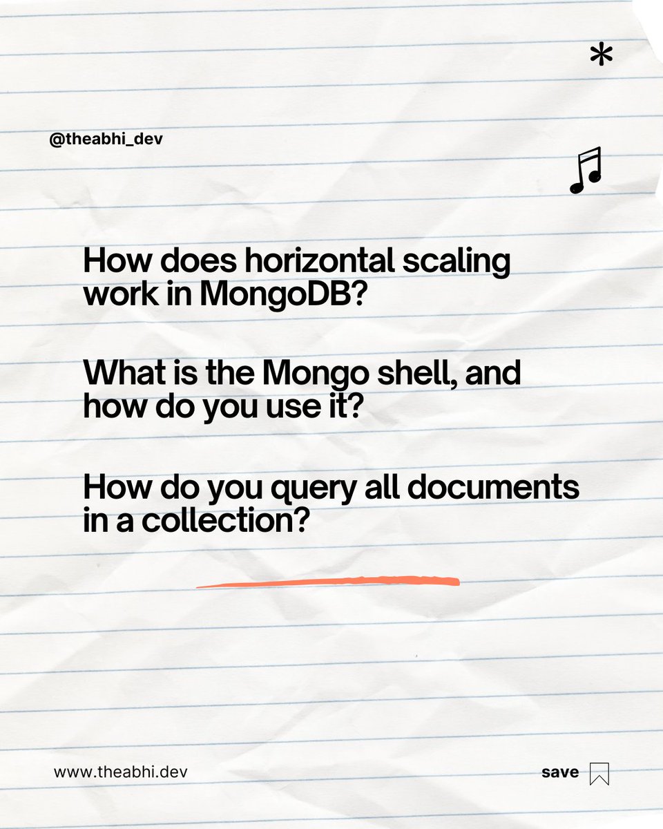 theabhi_dev's tweet image. Key Questions on MongoDB and NoSQL! 💡 Level up your database knowledge with these essential concepts and ace your interviews. 🚀 #DatabaseInterview #MongoDB #NoSQL #MERNChallenge