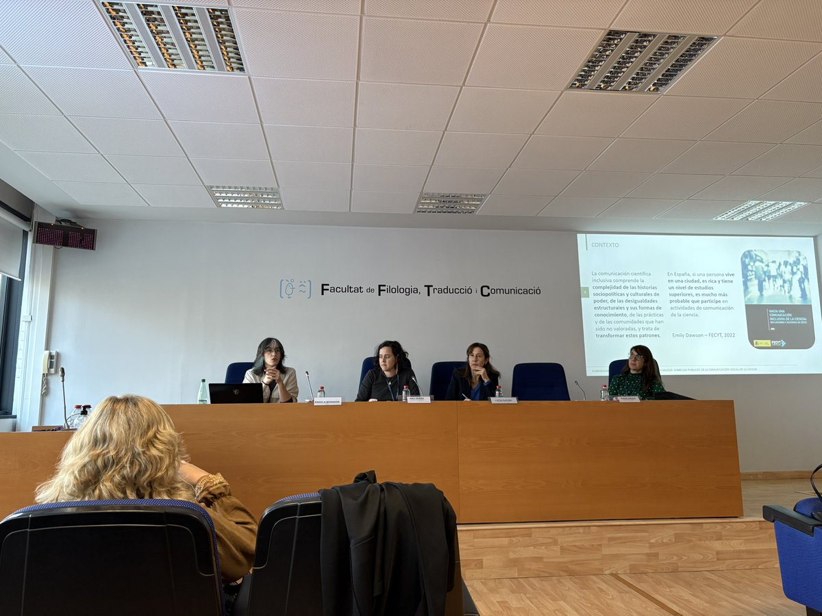 Hoy estamos en #EUROSCICOMM2024. Nuestra compañera @AngelaMonasor ha hablado sobre las estrategias para una #Scicomm más inclusiva.