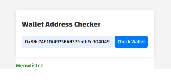 🎉Exciting news! 🐾 

Our Meowlist Checker is now LIVE!  

- meowcity.xyz/meowlist-check…

Check your wallet to see if you're on the list. More addresses will be added! 

Get ready for MeowCity launching soon on Magic Eden! 

Don't miss out!  😺💖 Be cool, be gentle, be gentlemeow!