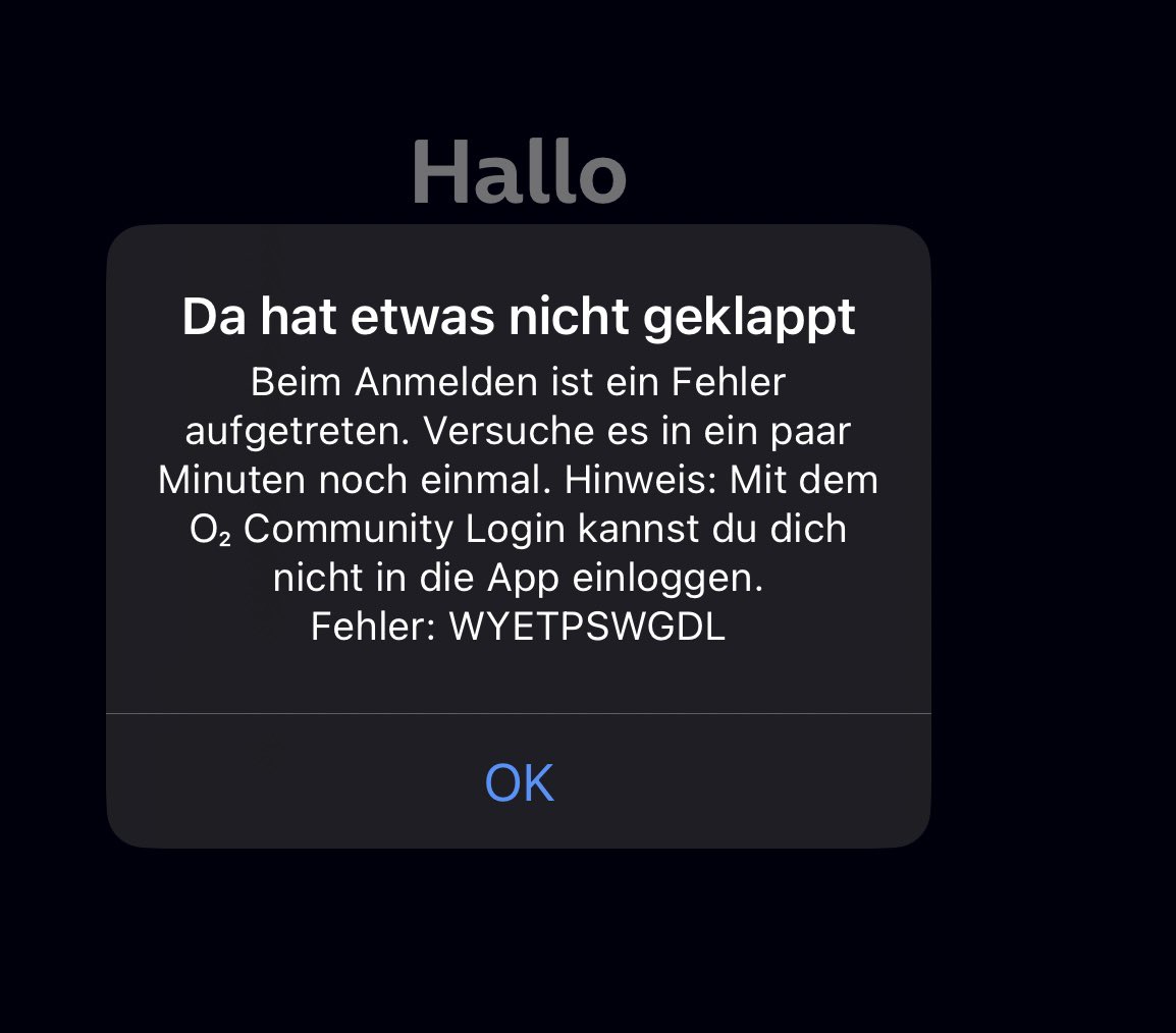 KKarthik's tweet photo. Hey @o2cando   When I login to my account (1 month old) via iOS app , I get this error. In the web, no issues. 
What could be the reason? https://t.co/D8vcFfxZEn