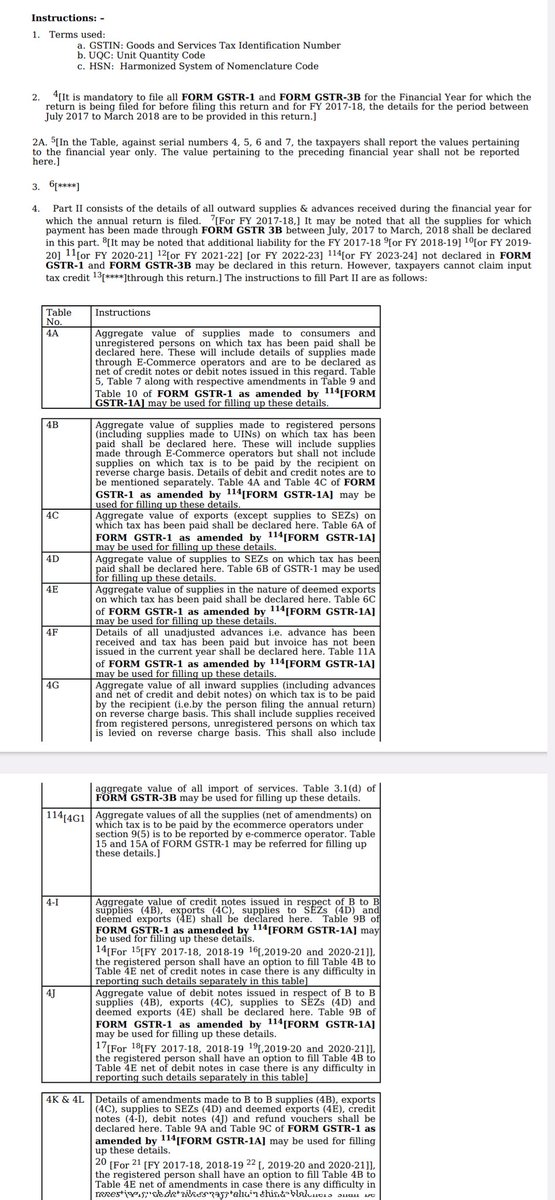 TaxationUpdates's tweet photo. Instructions related to Form GSTR 9 by @cbic_india 

Part 1/2 https://t.co/UOWM2wJ0fY