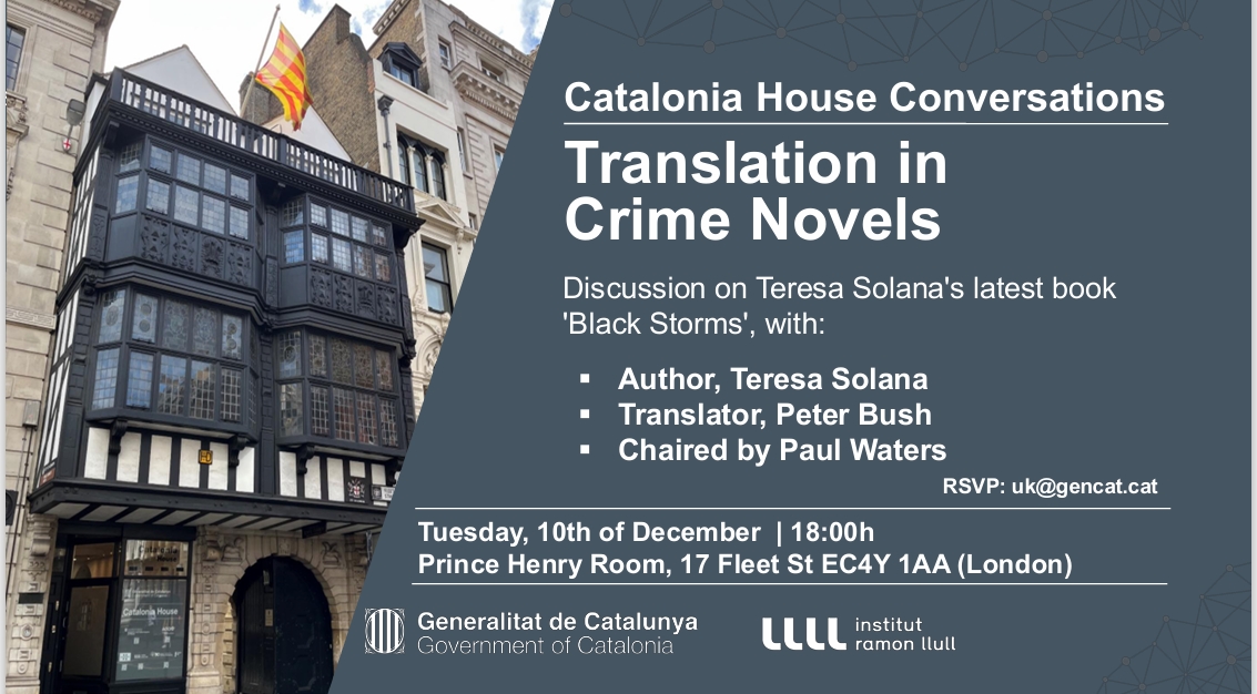 Corylus Books (@corylusb) on Twitter photo The following week on 10 Dec, you can catch <a href="/TeresaSolana1/">teresa solana</a> and Black Storms in London at Catalonia House The following week on 10 Dec, you can catch <a href="/TeresaSolana1/">teresa solana</a> and Black Storms in London at Catalonia House