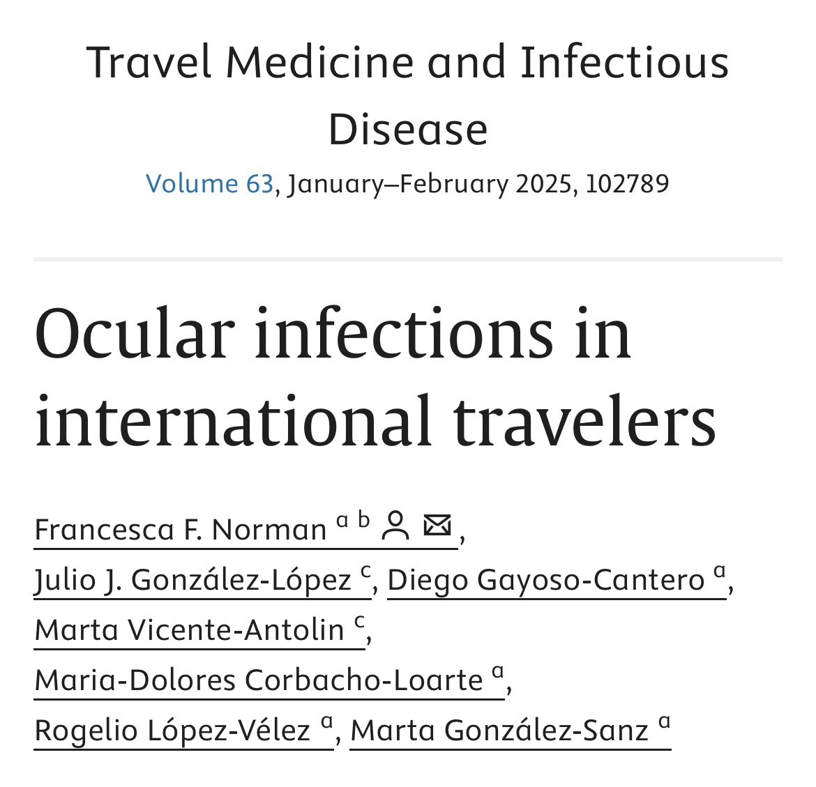 ‼️ Estamos encantados de compartir un artículo de revisión de vanguardia
resultado de la colaboración entre el Centro Nacional de Referencia de Enfermedades Tropicales y el Dr González López de la Unidad de Uveítis del
#RYC 
# oftalmologia #uveitis #infecciosas #research