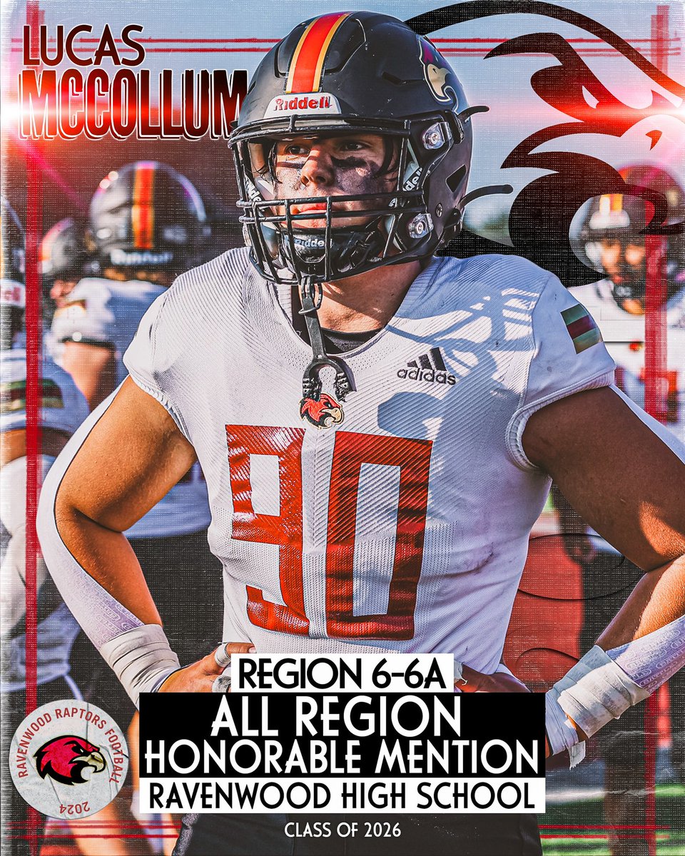 Ravenwood Football π¦
(@wcsrhsfootball) on Twitter photo The Second set of 3 Raptors selected at Region 6-6A Honorable Mention are : <a href="/patsullivan87/">Patrick Sullivan</a> <a href="/coopermidgett07/">Cooper Midgett</a> @lucasmccullom <a href="/LucasMccol2867/">Lucas McCollum</a> #G2BARR The Second set of 3 Raptors selected at Region 6-6A Honorable Mention are : <a href="/patsullivan87/">Patrick Sullivan</a> <a href="/coopermidgett07/">Cooper Midgett</a> @lucasmccullom <a href="/LucasMccol2867/">Lucas McCollum</a> #G2BARR