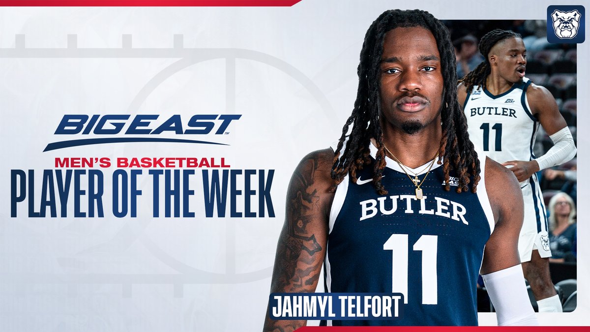 BIGEASTMBB's tweet photo. Dawg of the Desert 🐶

@SmoothXJah was named Arizona Tip-Off MVP after averaging 23.5 points per game and shot 56 percent from the field. @ButlerMBB's first player of the week since February 2023. https://t.co/KD4rIa1EF0