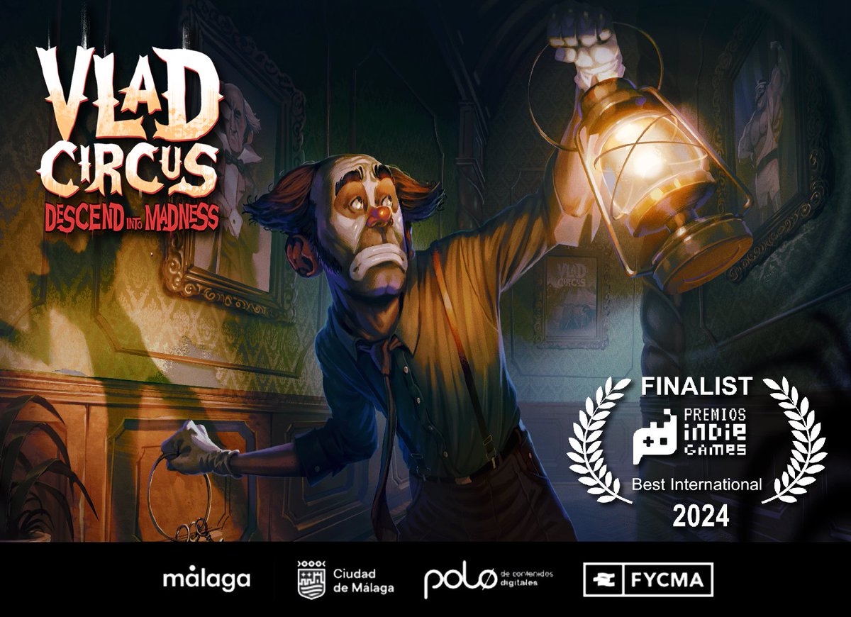 Vlad Circus (@vladcircusgame) on Twitter photo Vlad Circus: Descend into Madness was finalist for "Best International Game" at the #PremiosIndieGames24 in Málaga!! 🇪🇸
A huge thank you to the jury, to <a href="/PoloDigitalMLG/">Polo Nacional de Contenidos Digitales</a> and the organizers for this amazing event! 🎉 and congratulations to the winner <a href="/PlayGreak/">Greak: Memories of Azur</a>! Vlad Circus: Descend into Madness was finalist for "Best International Game" at the #PremiosIndieGames24 in Málaga!! 🇪🇸
A huge thank you to the jury, to <a href="/PoloDigitalMLG/">Polo Nacional de Contenidos Digitales</a> and the organizers for this amazing event! 🎉 and congratulations to the winner <a href="/PlayGreak/">Greak: Memories of Azur</a>!