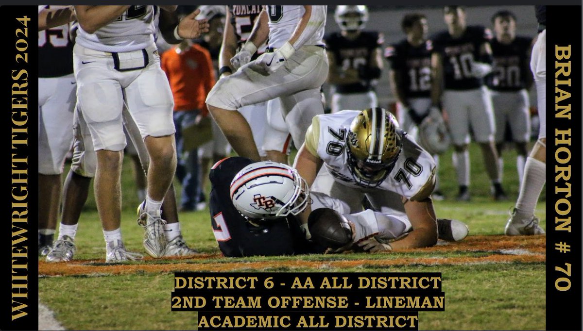 Congrats to our Whitewright Tigers Football District 6-2A Honors