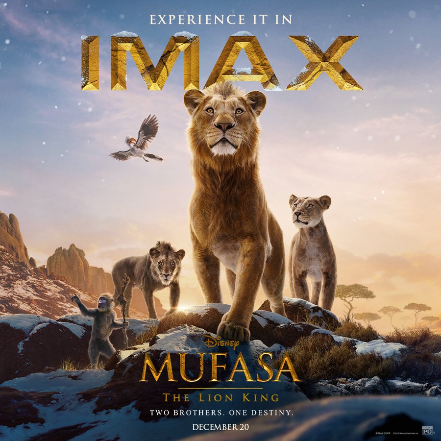 Mufasa the Lion King IMAX poster