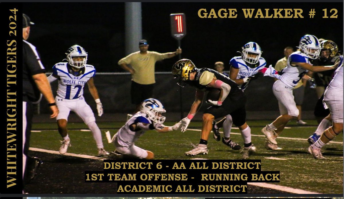 Congrats to our Whitewright Tigers Football District 6-2A Honors