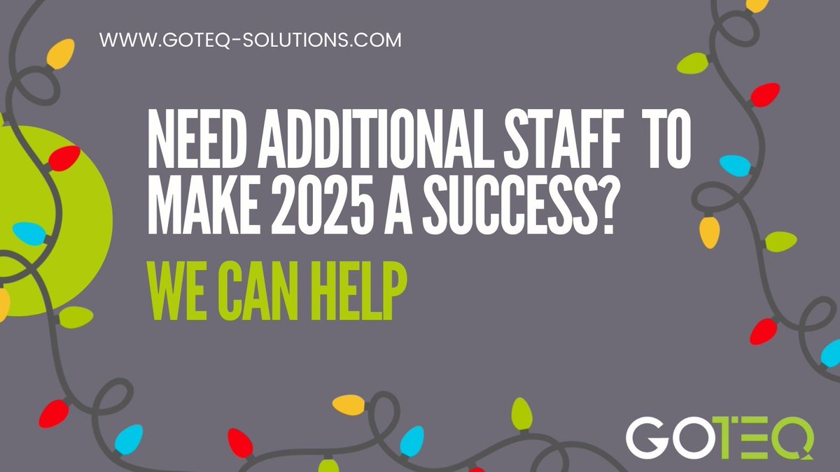 goteqsolutions's tweet image. December is here! 
The lights &amp;amp; tinsel are taking over. It&apos;s all Xmas jumpers &amp;amp; eating mince pies for breakfast. 🥧🎄☃️
But first... is your business ready for 2025? 
We mean really ready?
If you need new staff to make your 2025 goals a reality then don&apos;t delay. 
Get in touch!