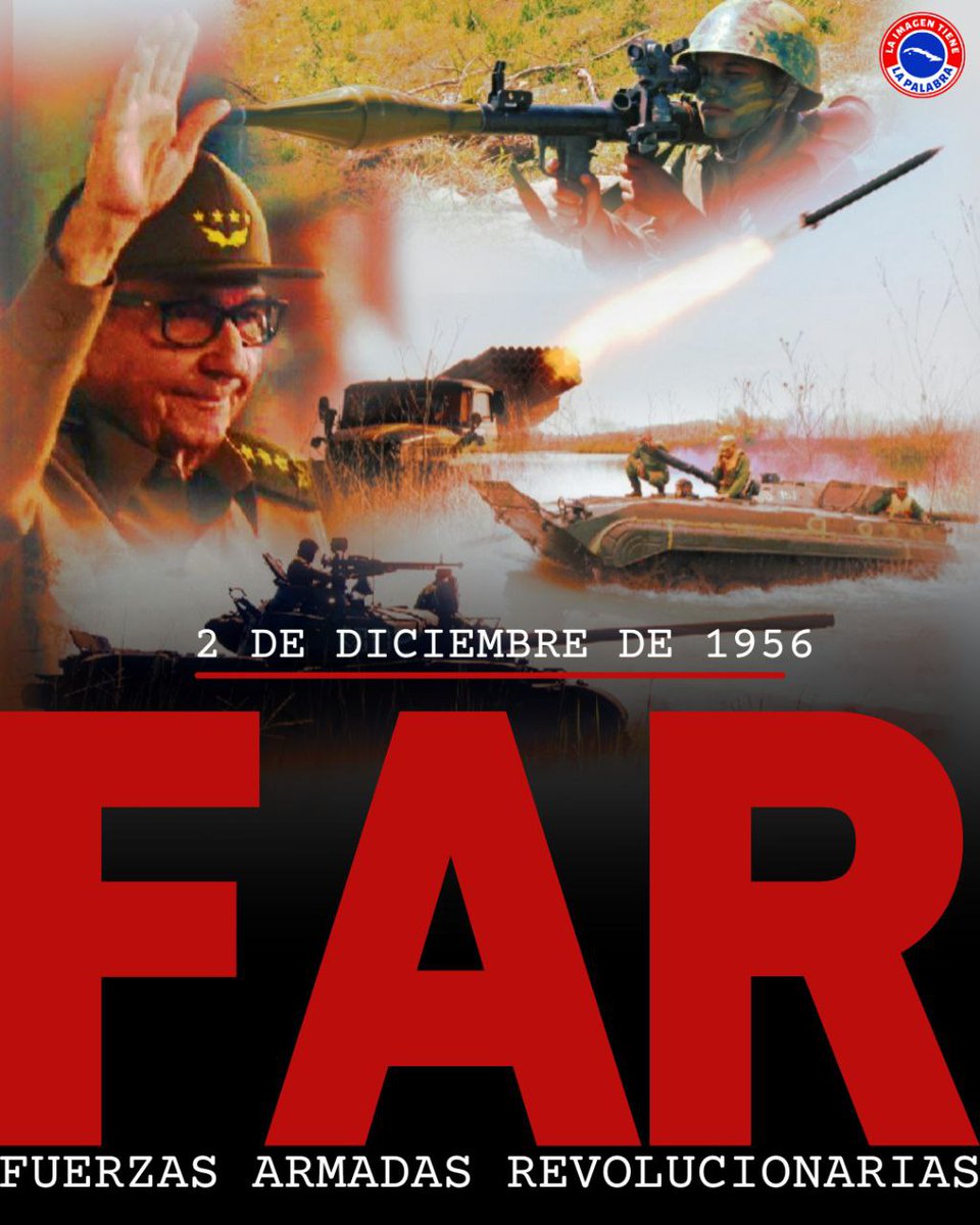 🔴🔵🟢| #SiempreDeVerdeOlivo  Hace 68 años desembarcaron los expedicionarios del Yate Granma, portando la luz de la verdad, la fuerza de la esperanza y la convicción de la victoria, sembrando la semilla de nuestras Fuerzas Armadas Revolucionarias, el pueblo uniformado. #Cuba🇨🇺
