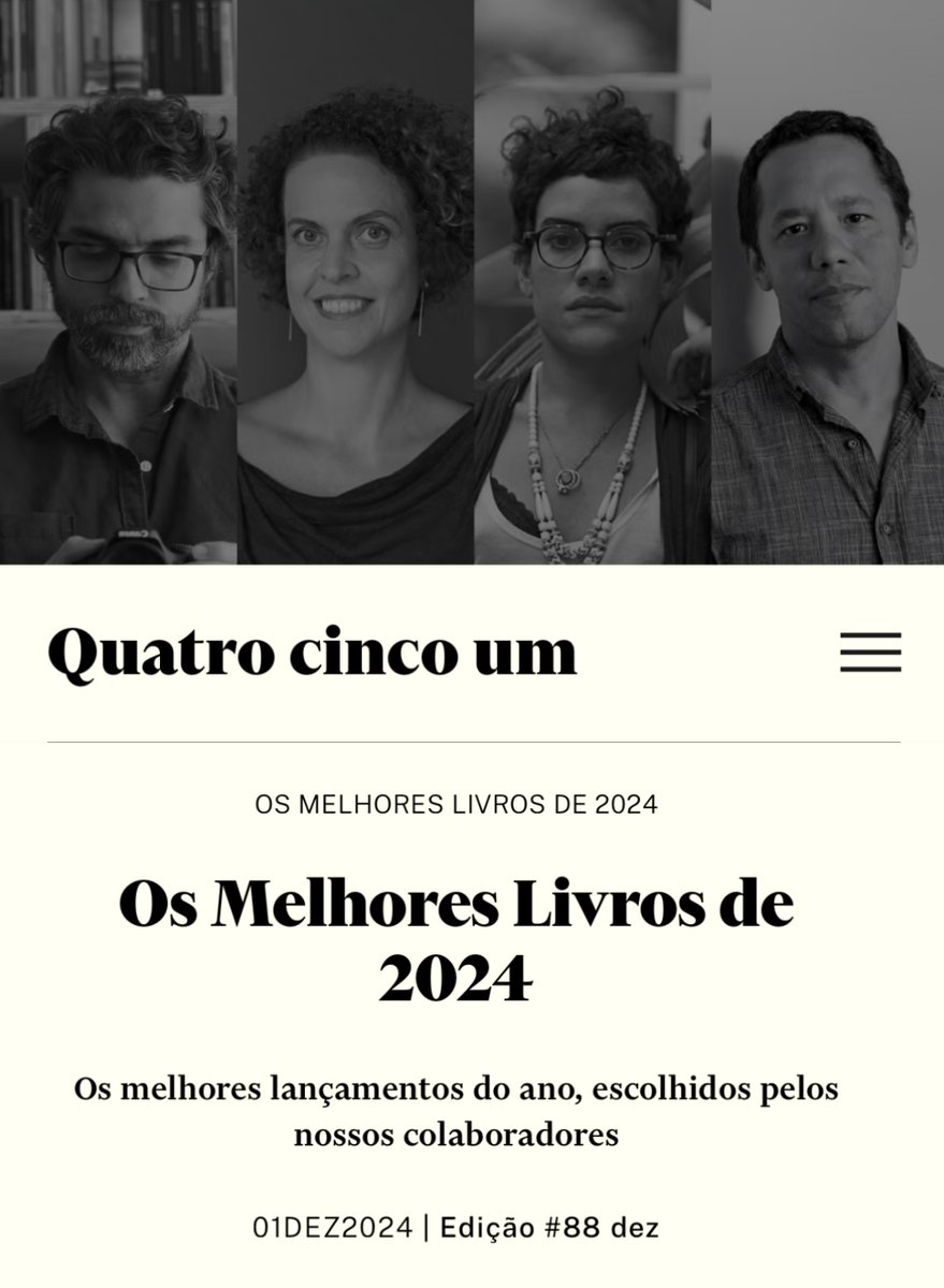radionovelo's tweet photo. A revista @quatrocincoum lançou a lista de melhores livros de 2024. Você já pode ter ouvido falar em alguns deles se você acompanha as produções da Rádio Novelo. 🧶 https://t.co/VhnjH2omXA