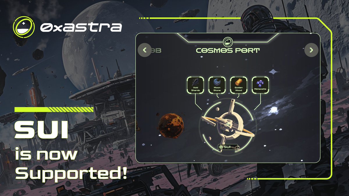 ✨ New Feature: SUI is now supported!✨

We are adding non-EVM chains into Astra's ecosystem.

SUI is the first to join, and now you can bridge to SUI through the Cosmos Portal!

More Non-EVM Chain is on the way ✦