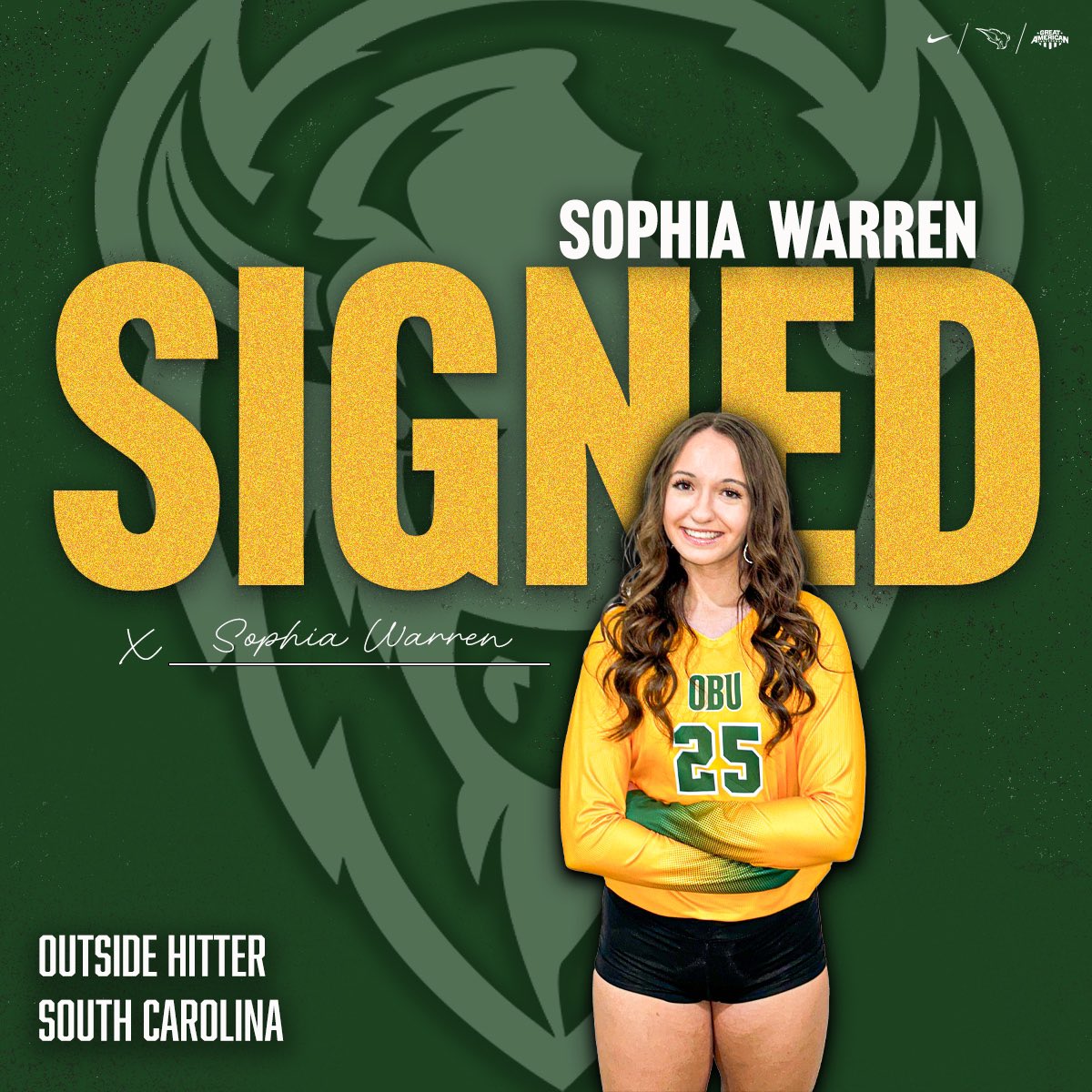 Ladies and gentlemen, help us give a warm welcome to Sophia Warren as she joins the OBU family 🫶🏼🥰