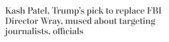 jeffjarvis's tweet photo. "Mused"? Really, #BrokenPost? No, he threatened. He is threatening you. No amount of your owner's kissing of Trump's orange butt will protect you and other journalists. Take this seriously. Treat it seriously. #HeadlinesMatter https://t.co/27jMXWErog