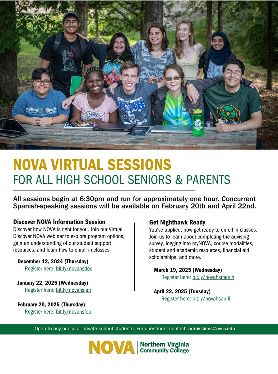 wphsccc's tweet image. Register to attend a virtual info session to learn all that Northern Virginia Community College has to offer!