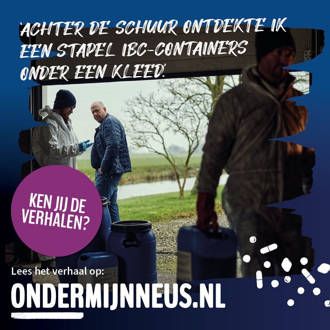 “Achter de schuur ontdekte ik een stapel IBC-containers onder een kleed” Wat te doen? Lees het op nietondermijnneus.nl