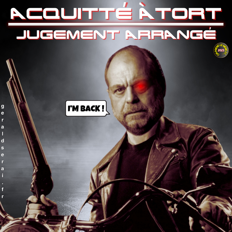 GeraldSerai's tweet photo. On prend le mème et on recommence !
L’actu il y a un an, c’était ça :
“Quand t’as Schwarzy tes juges, c’est plus facile…”
----------
#bfn #breakingfakenews #humour #mème #dupondmoretti #terminator #acquitator #schwarzenegger #jugement #cjr #relaxe
Impertinemment vôtre ! 😜🔔 https://t.co/rvunw4okym