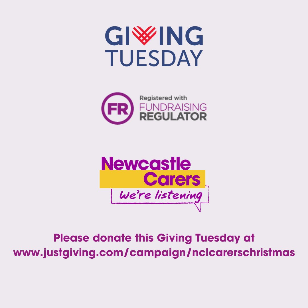 #GivingTuesday is a global campaign that encourages &amp; celebrates giving to charities.

Here is how your donation can help local carers across Newcastle all year round. 

Please donate today at justgiving.com/campaign/nclca… 
Thank you so much for your help; it is greatly appreciated.