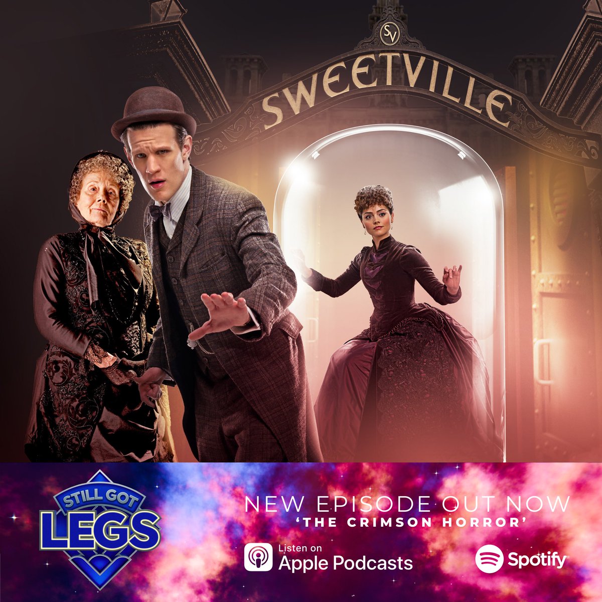100 EPISODES OF STILL GOT LEGS!!! What better way to celebrate this milestone than by discussing a pretty generic and kinda weird episode of Doccy Who! Join us and listen in to the fun! 
linktr.ee/StillGotLegs 

#DoctorWho #MattSmith #JennaColeman