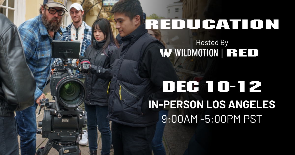 RED_Cinema's tweet image. Join RED and Wildmotion for a hands-on REDUCATION event in LA, Dec 10–12. Learn from experts  William Donaruma, Ivan Agerton, Sean Ruggeri, and Michael Cioni on exposure, composition, and post-production workflows.

USE CODE &apos;REDUCATION2024&apos; FOR 15% OFF ► eventbrite.com/e/reducation-l…
