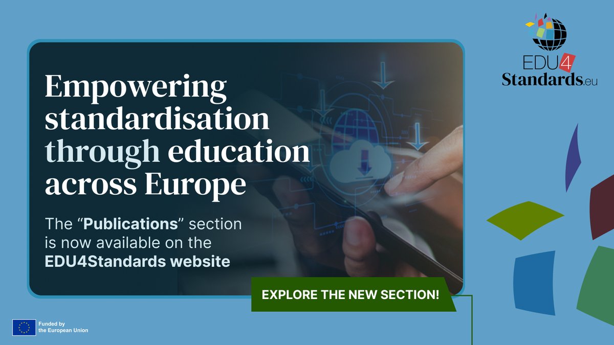 🆕Section on the EDU4Standards website! 
Are you an educator, student, or professional who plays a crucial role in shaping a future where standardisation drives innovation and sustainability? This section is designed for you.
The new "Publications" section offers you a