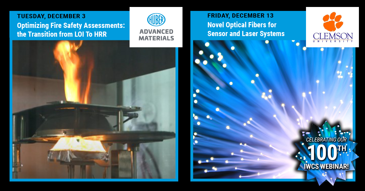 IWCScable's tweet image. IWCS is pleased to offer multiple webinars this month. Visit iwcs.org/webinars to view the schedule and reserve your seat.

#CableMaterials #PVC #LSZH #ConeCalorimetry #FlameRetardant #WireAndCable #OpticalFiber #FiberOptic #IWCS2024