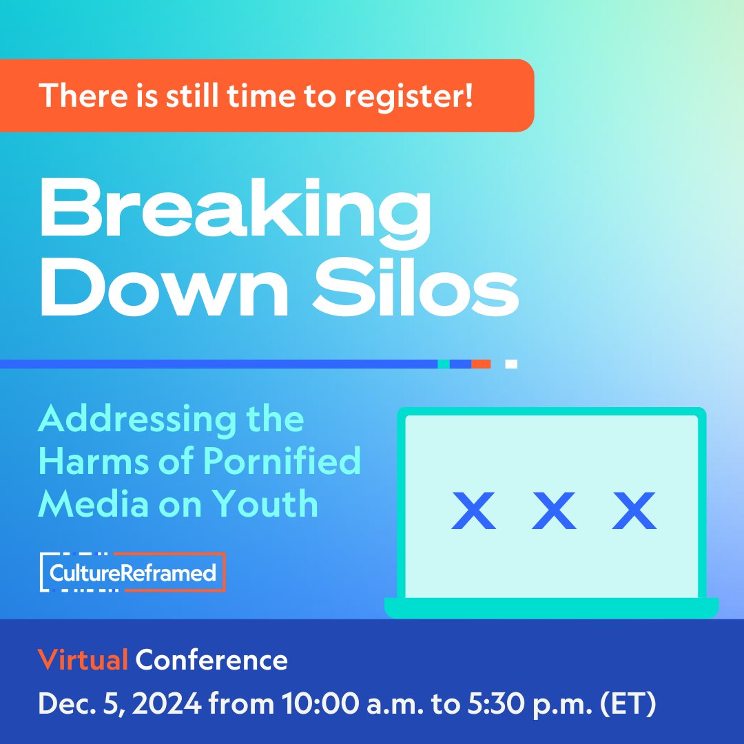 ⏰ Our event is Thursday, December 5 from 10 a.m. to 5:30 p.m. ET! There's still time to secure your spot to connect with a passionate global community safeguarding children from the harms of pornography. 🎟️ Register here: eventbrite.com/e/breaking-dow…