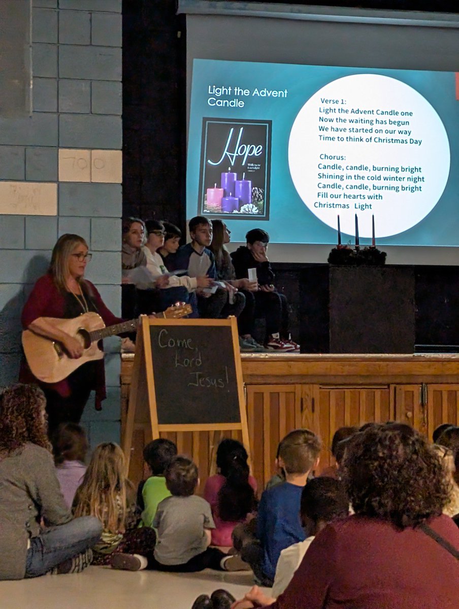 Today we were led by <a href="/MrDesousasClass/">Mr Desousa</a> in the lighting of our Candle of Hope! Come, Lord Jesus! #advent #TogetherisBetter #alcdsbWitness <a href="/alcdsb/">ALCDSB</a>