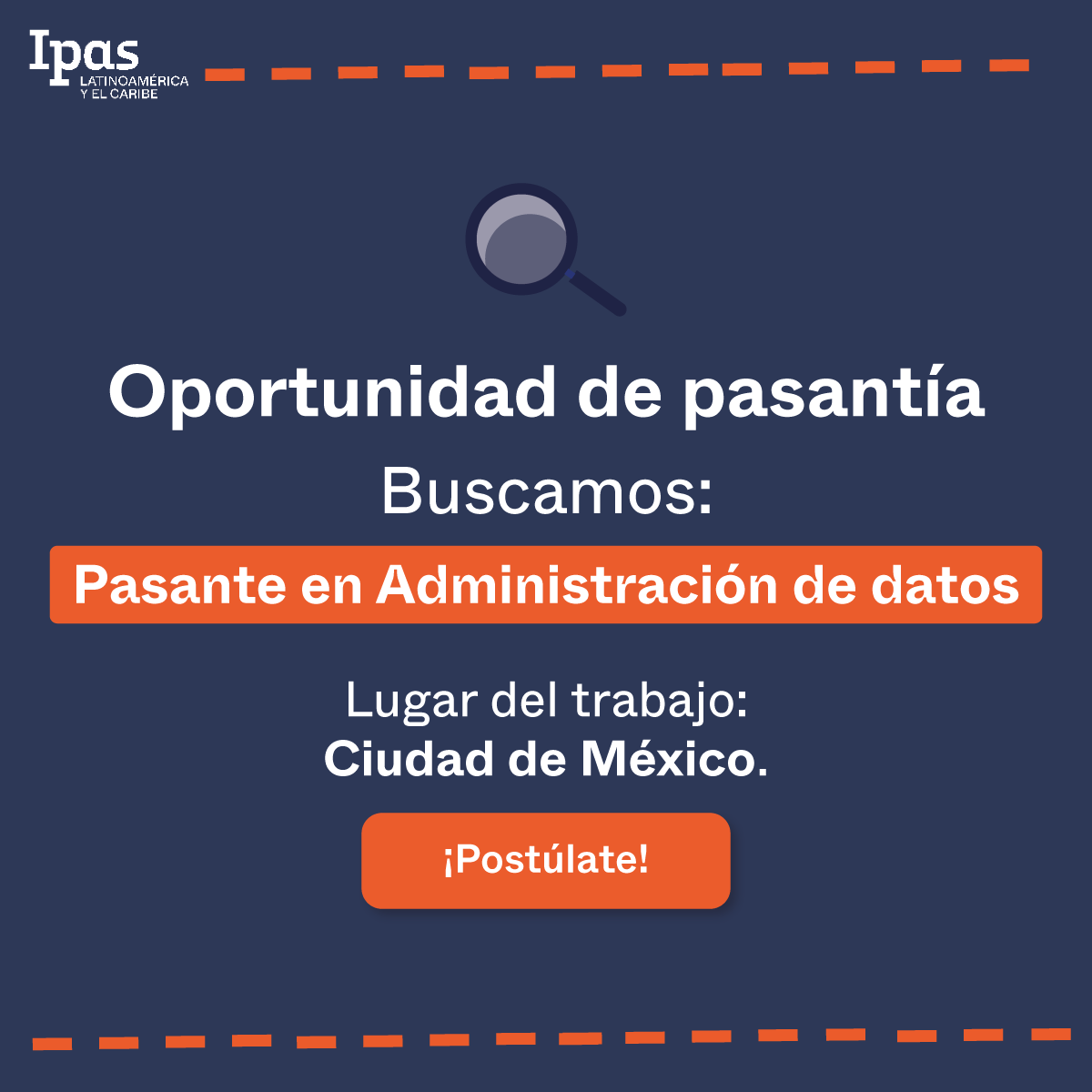 #VACANTES 💼 ¡Únete como Pasante de Administración de Datos en Ipas LAC!

👨🏽‍💻 Apoya en procesos administrativos y de análisis de datos en un entorno multicultural y colaborativo. 
📝Postúlate aquí: bit.ly/4gf25CU