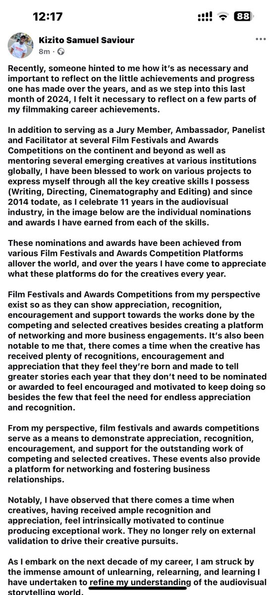 samuelsaviourk's tweet image. Reflecting on the first #decade of my #filmmaking career. To more greatness 🙏 #Producer #Writer #Director #Cinematographer #Editor #Storyteller
