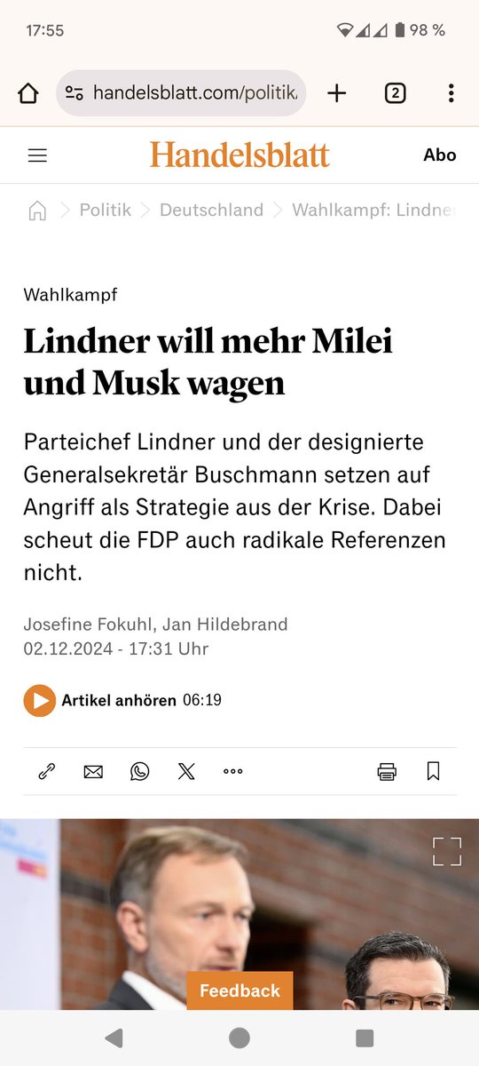 Lindner will "mehr Milei und Musk wagen". SENDEZEIT. SENDEZEIT.

Was tut er noch für  die Schlagzeile?  #Miosga
