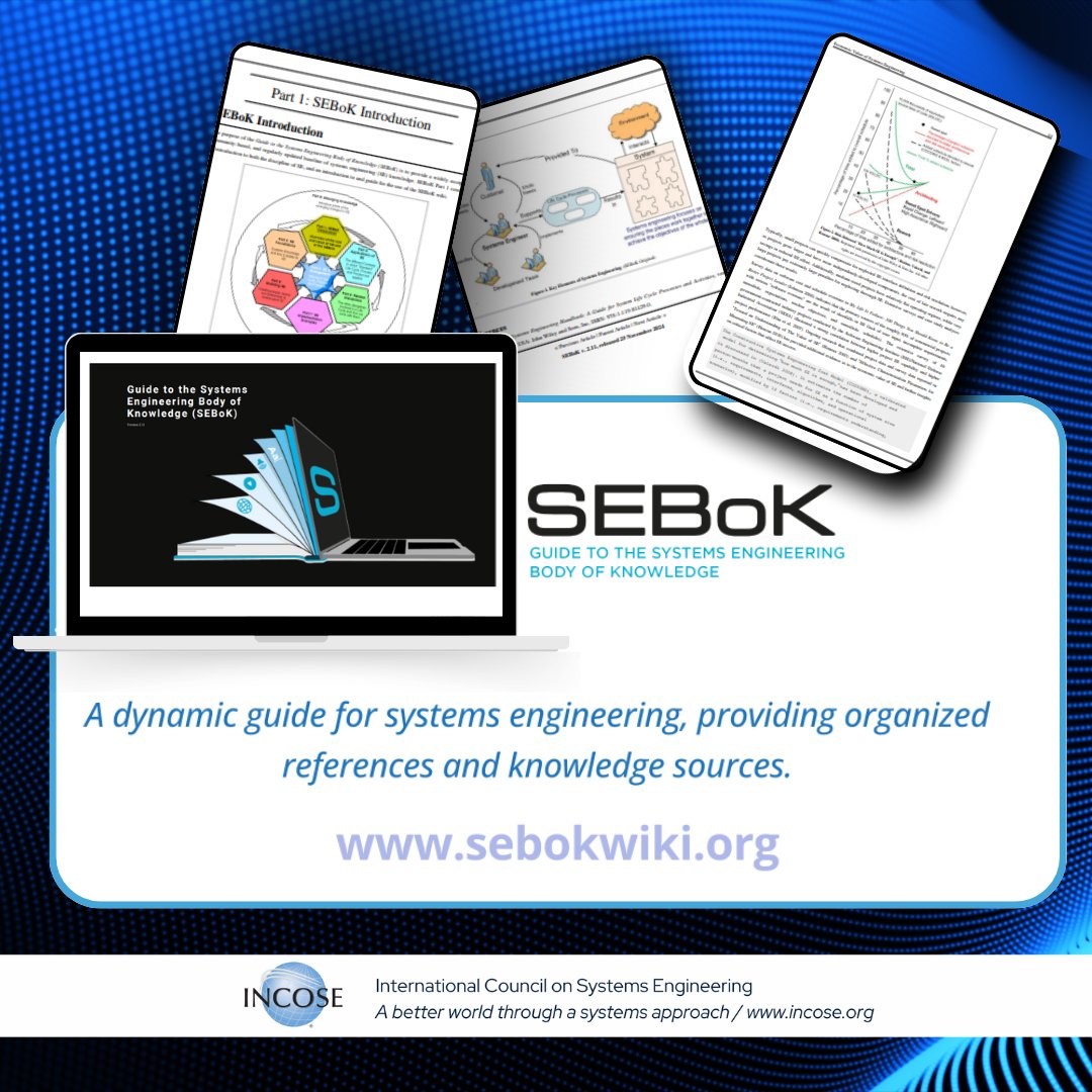 incose_org's tweet photo. 🎉#SEBoK v2.11 is here! This latest update brings you valuable new features like a content review form, new articles, and ongoing article cleanup. Explore the latest version and contribute to its growth today! #INCOSE 🔗 https://t.co/GdRHL0NHAh https://t.co/mFRUBcQ7y7