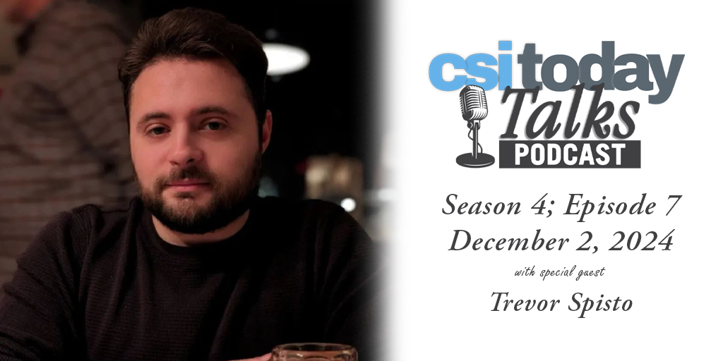 csinews's tweet image. This week on CSI Today Talks, we sit down with alumnus and author Trevor Spisto, who talks about his new book, The Tiger and the Crane. Listen in: csitoday.com/2024/12/alumnu…

#WeAreCSI #CSITodayTalks