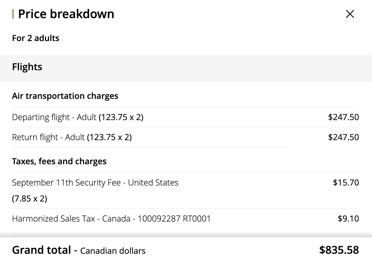clickmon's tweet photo. @AirCanada What kind of deception is this? I selected the same dates and flights with and without the code.  The prices are the same.  What a scam. https://t.co/o4hasPVk8s