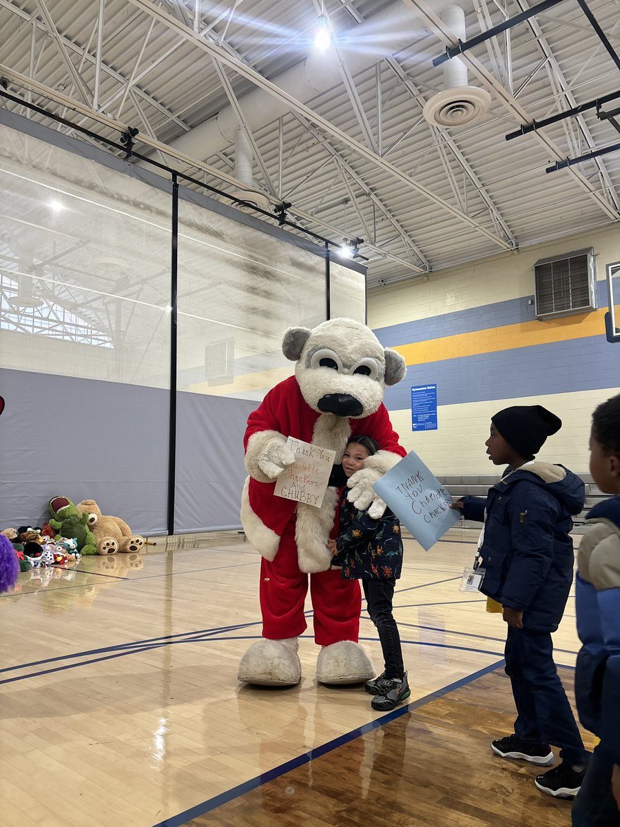 CheckersHockey's tweet photo. Those stuffed animals yall threw on the ice are now making their way into the community!

Chubby spent this morning making a special Teddy Bear Toss delivery to the Alliance Center For Education! https://t.co/XOT3qnCRyQ