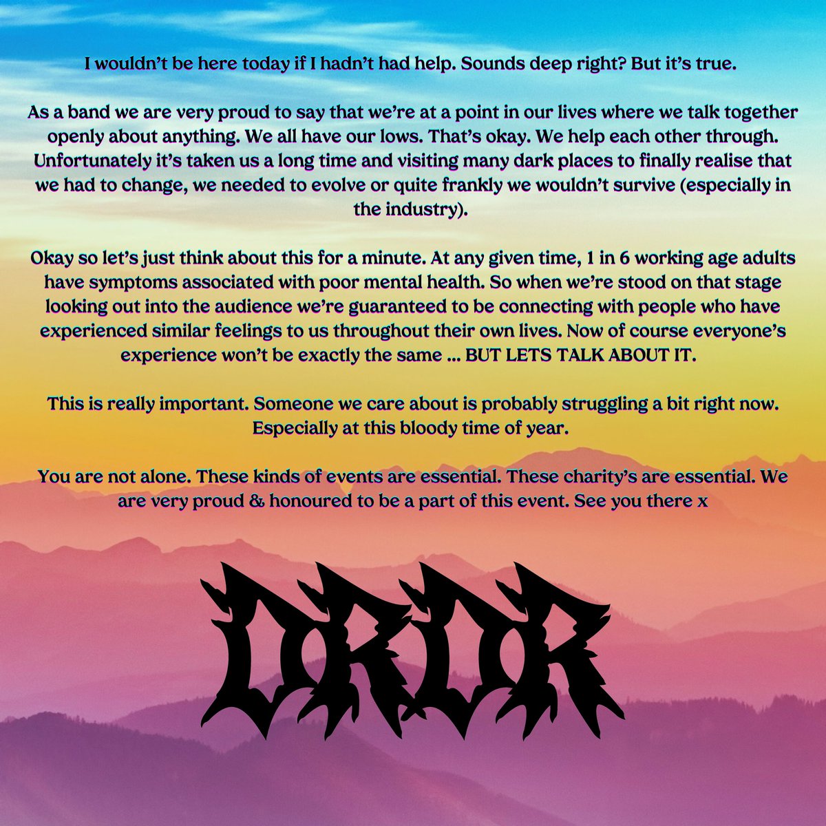 One of next years headliners DR DR are without doubt ones to watch. 

Swipe to see why playing YANA is important to them.

“I wouldn’t be here today if I hadn’t had help. Sounds deep right? But it’s true.“

Tickets for the festival available in our bio.