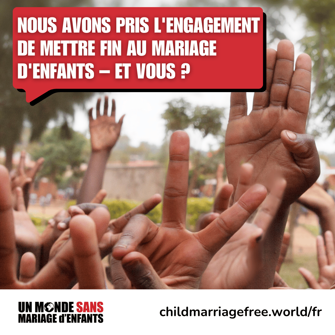 PAAenfance's tweet photo. Chaque heure, 19 filles se marient dans le monde.

Nous nous sommes engagés à mettre fin au mariage des enfants dans notre pays et dans le reste du monde. Vous joindrez-vous à nous ?
https://t.co/jhLsO30k6T
https://t.co/I5zqL8E4iW
#ChildMarriageFreeWorld
#RightsNotRings