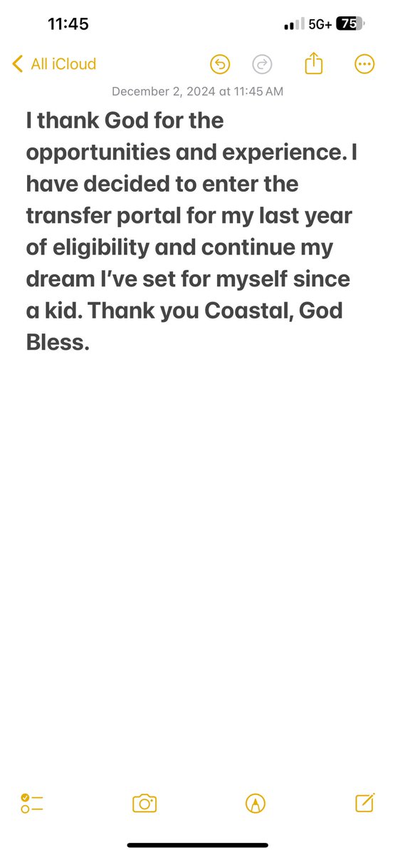 Entering the transfer portal with 1 year of eligibility. Let’s make it happen!!! …Beauty in the struggle 🌷