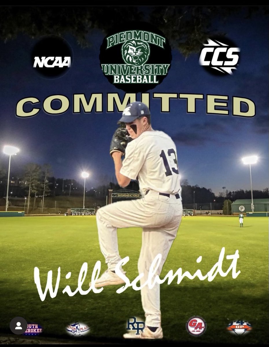 Congratulations to 2025 RHP Will Schmidt on his commitment to Piedmont University! 

<a href="/WillSchmidt1313/">Will Schmidt</a> | <a href="/PULionsBaseball/">Piedmont Lions Baseball</a> 

#643Pride #643Family