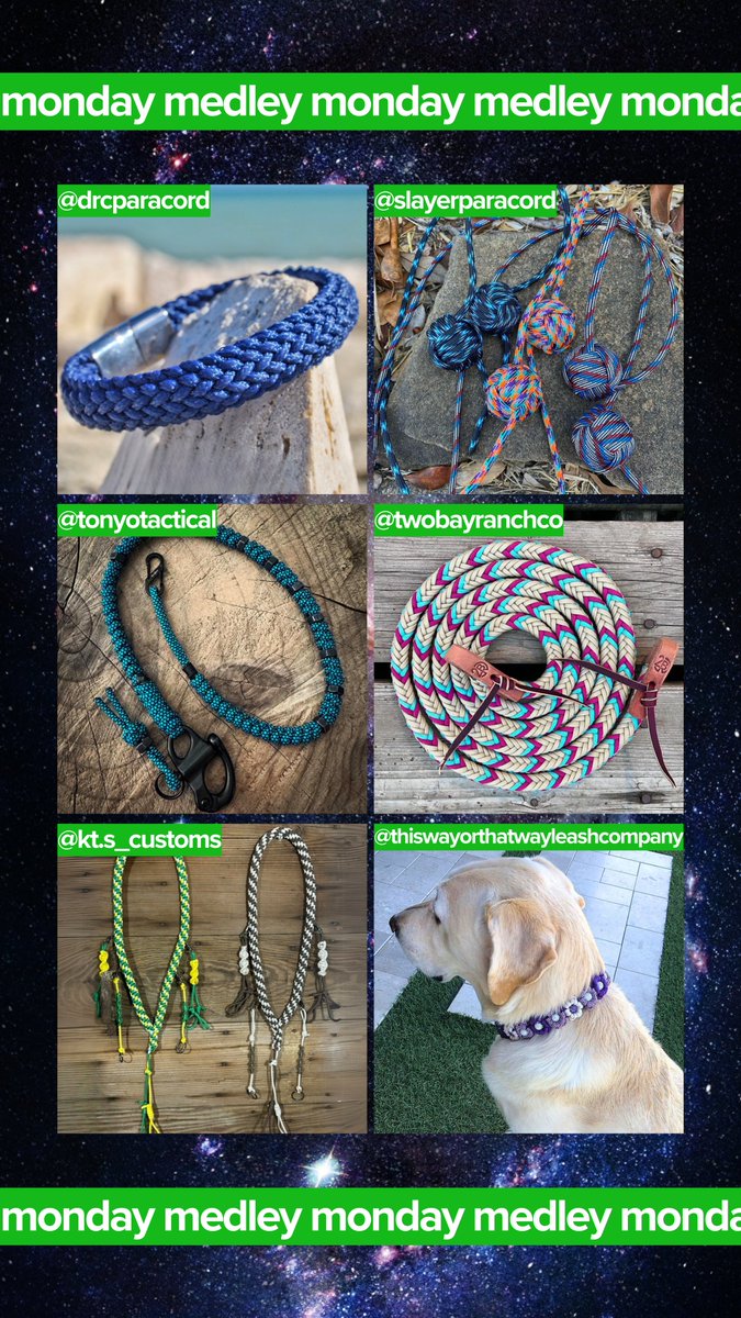 Happy Monday! This week's #Paracord project inspiration includes a magnetic clasp bracelet, monkey's fists, a strap, dog collar, horse tack, and duck call lanyards! Let's make some noise for their talented creators. 👏👏👏