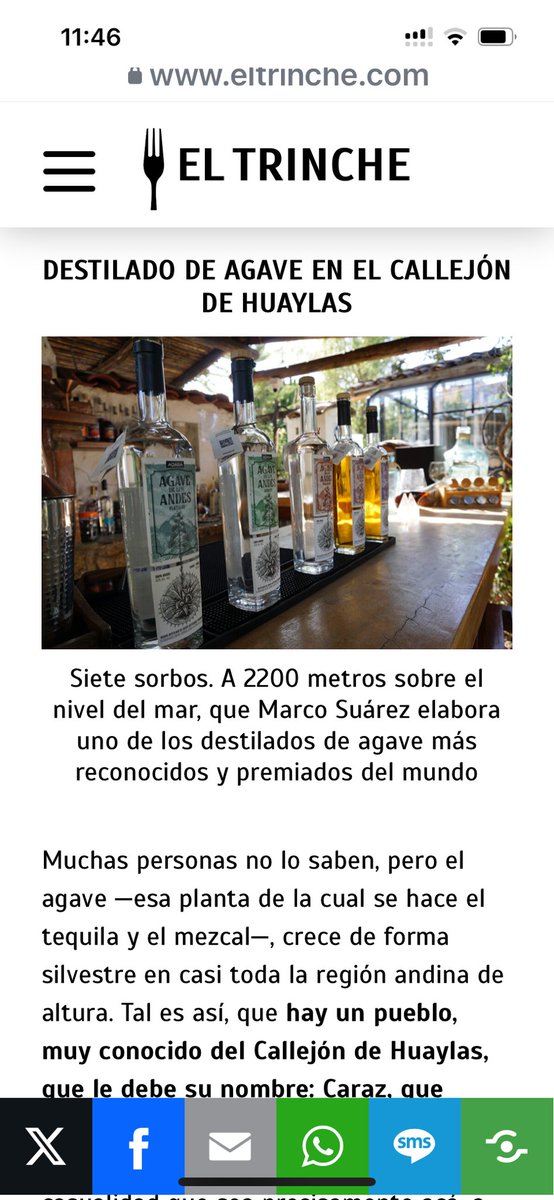 Mi última nota para <a href="/ElTrinchecom/">El Trinche</a> : viaje por el Perú en siete sorbos: pisco en Ica, pisco sour en Lima, café de Villa Rica, cañazo del Cusco, chicha de Lambayeque y licor de anís de Arequipa. eltrinche.com/datos-caliente… SALUD!