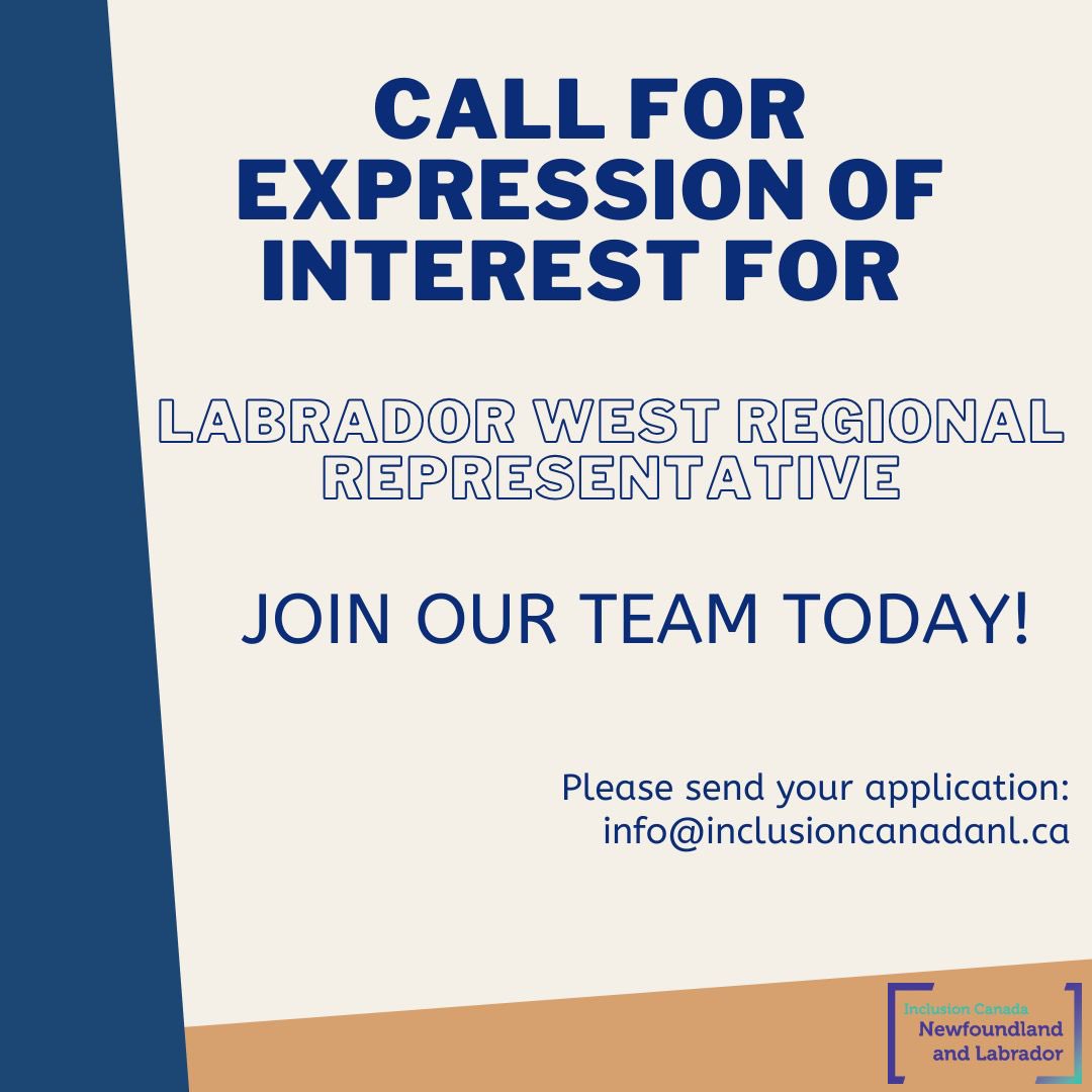 Inclusion Canada Newfoundland and Labrador (@inclusioncannl) on Twitter photo Join our team today! We are looking for a representative for the Labrador West region! If this interests you please send an application to: info@inclusioncanadanl.ca Join our team today! We are looking for a representative for the Labrador West region! If this interests you please send an application to: info@inclusioncanadanl.ca