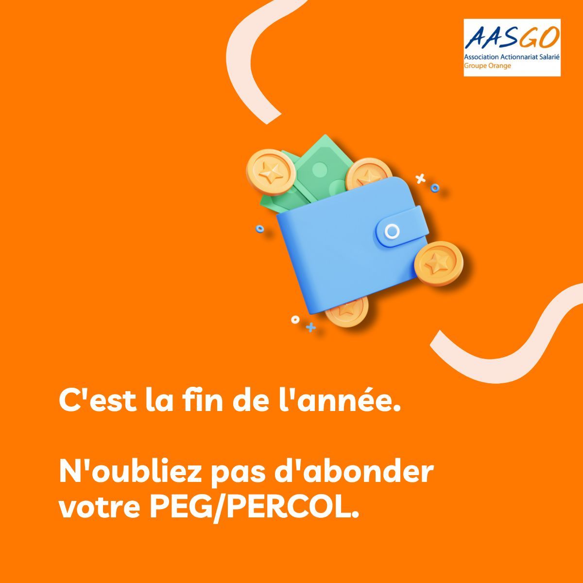 [ ABONDEMENT ] 𝗖'𝗲𝘀𝘁 𝗹𝗮 𝗳𝗶𝗻 𝗱𝗲 𝗹'𝗮𝗻𝗻𝗲́𝗲. N'oubliez pas d'abonder votre PEG/PERCOL.

L'année se termine, il est temps de faire un versement sur votre PEG/PERCOL si vous voulez 𝗼𝗯𝘁𝗲𝗻𝗶𝗿 𝗹'𝗮𝗯𝗼𝗻𝗱𝗲𝗺𝗲𝗻𝘁 𝗱𝗲 𝗹𝗮 𝗽𝗮𝗿𝘁 𝗱𝗲 𝗹'𝗲𝗻𝘁𝗿𝗲𝗽𝗿𝗶𝘀𝗲.