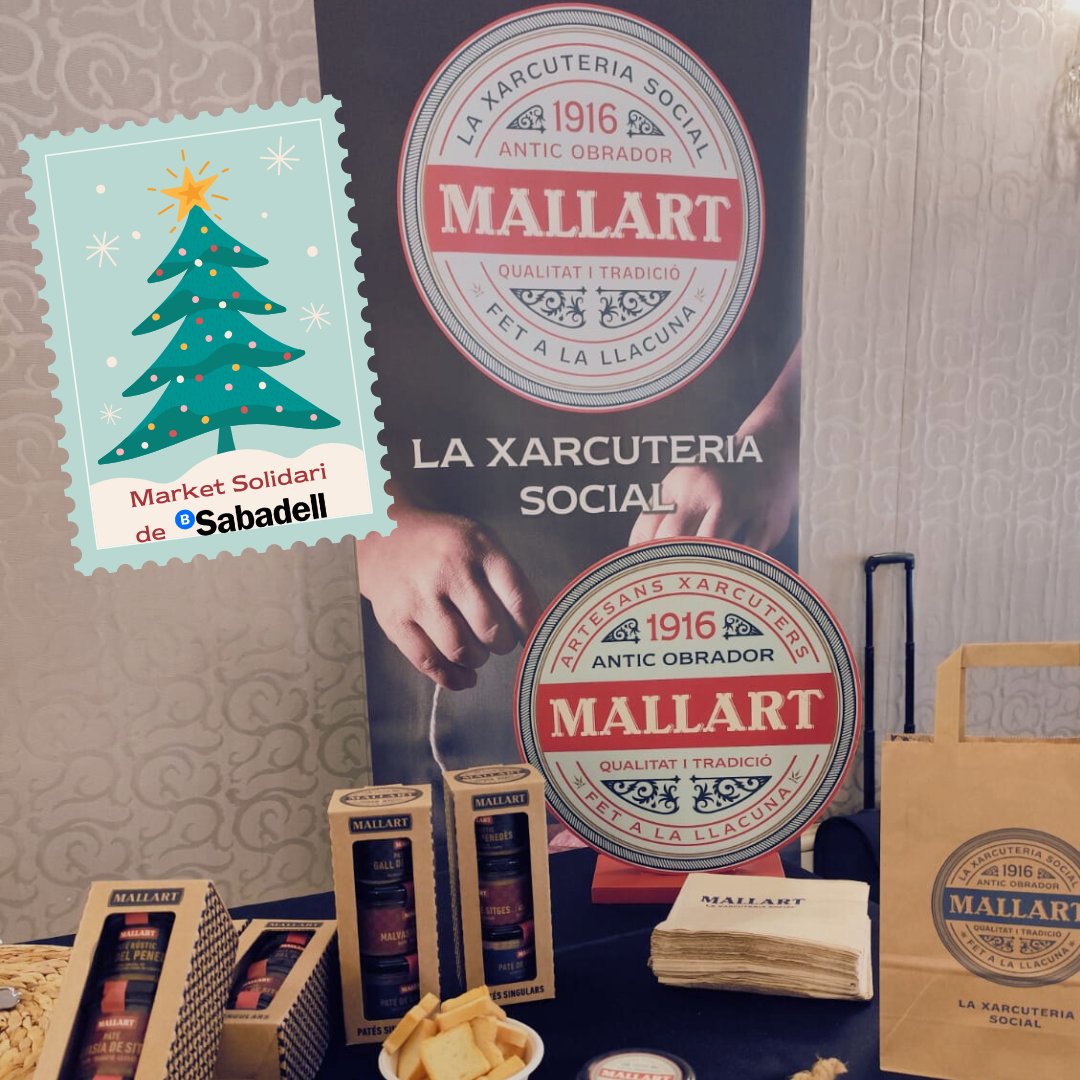 MALLART AL MARKET SOLIDARI💙DE #BANCSABADELL 
Ens encanten les empreses compromeses 🤝 i quan ens conviden a mostrar el projecte social de Mallart encara més!