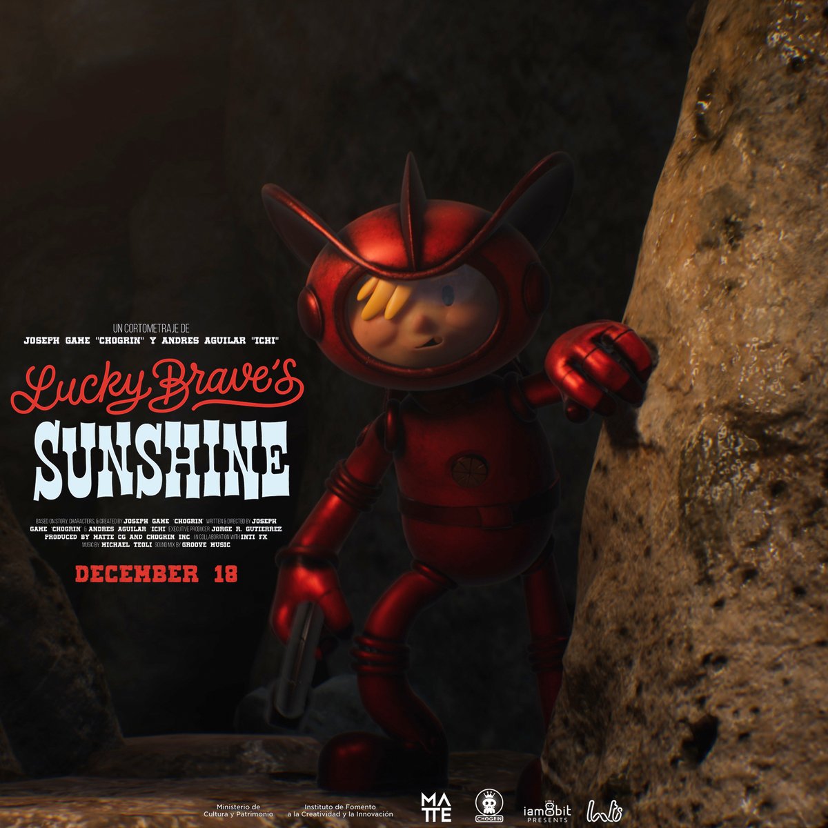 Chogrin's tweet photo. Coming this Wednesday (December 18th) on youtube! #LuckyBravesSunshine #chogrin #chogrinmation #LuckyBrave #SpaceWestern #mattecg #intifx https://t.co/231Wy8GGUB